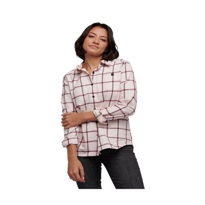Black Diamond Equipment - Women's Serenity Flannel Shirt (as1, Alpha, s, Regular, Regular, Ice Pink-BlackBerry Plaid)