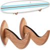 Hang 11 Surfboard Wall Mount - Surf Board Wall Hangers, Surfboard Mount, Beautiful Sustainable Wooden Rack, Perfect to Display Your Board, Surf Racks, Horizontal Hanger, Surfing Accessories (Clear) view 1
