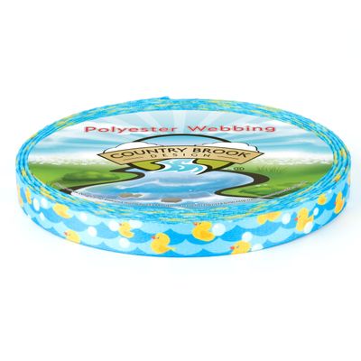 Country Brook Design - Just Ducky Polyester Webbing (5/8 Inch, 20 Yards)