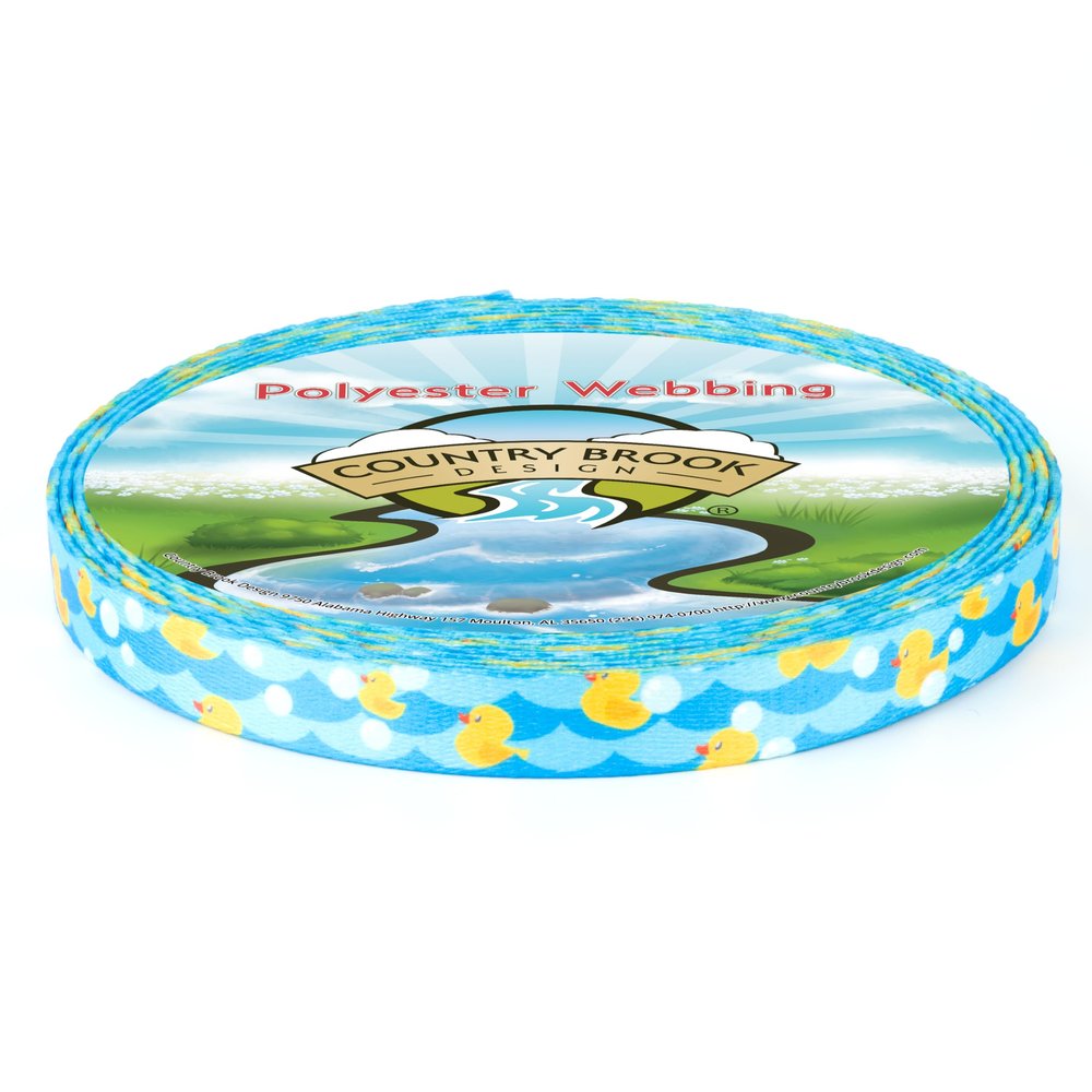 Country Brook Design - Just Ducky Polyester Webbing (5/8 Inch, 20 Yards)
