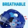HYJJ Kids & Adults Taekwondo Helmet, with Removable Face Shield, Soft Headgear for Martial Art Grappling Muay Thai Kickboxing (Red, XL) view 2