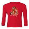 Lucky Mahomes Kansas Quarterback St Patricks Day Youth Long Sleeve T-Shirt (Red, Youth Small) view 1