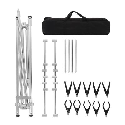 Fishing Rod Stand Holder Retractable Detachable Design Aluminium Alloy Casting Pod Stand
