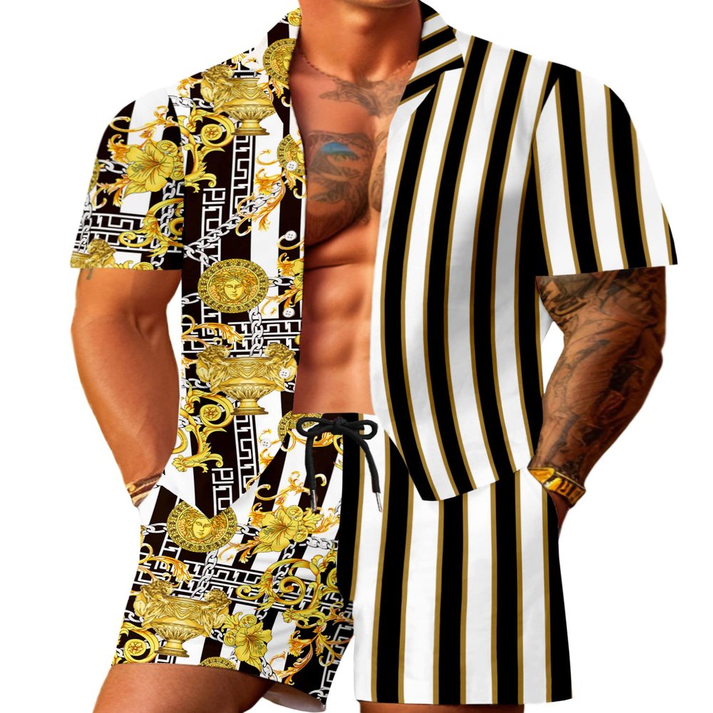 JoZorro Men's Fashion Suit - African Two Pieces Set, Dashiki Outfit
