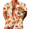 JoZorro Funky Hawaiian Shirt - Men's Silk Hawaiian Shirts - Navy Blue - Large - Aloha Print - For Teens view 1