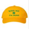 One Size Yellow Dad Kiss Me I'm Irish Embroidered Hat view 1