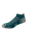 USA Made - No Show Tab Socks - Micro Weight Full Cushion - Running Socks - Merino Wool - Mountain Heritage - Teal Green - Small view 1
