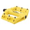 Origin8 Strapd Platform Pedal 9/16" Chromoly Axle Concave Composite Body Yellow view 1