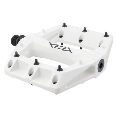 Origin8 Strapd Platform Pedal 9/16" Chromoly Axle Concave Composite Body White