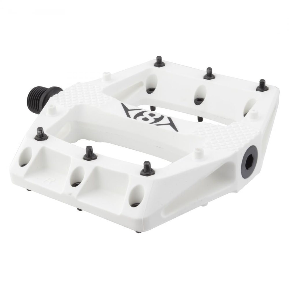 Origin8 Strapd Platform Pedal 9/16" Chromoly Axle Concave Composite Body White