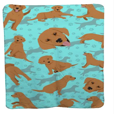 Caroline's Treasures MLM1009TBLT Red Fox Labrador Retriever Soft Travel Blanket with Bag Airplane Blanket, Indoor Outdoor Camping Blanket for Traveling, Picnics, Beach Trips, Concerts
