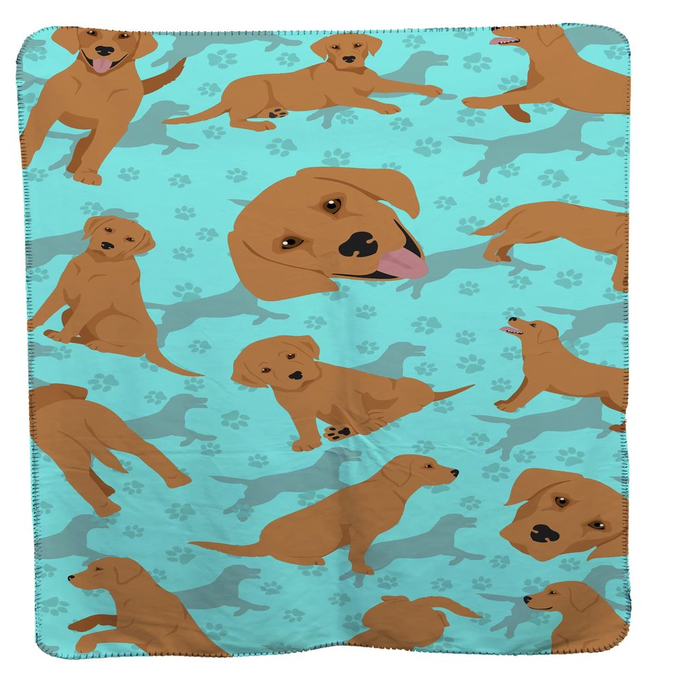 Caroline's Treasures MLM1009TBLT Red Fox Labrador Retriever Soft Travel Blanket with Bag Airplane Blanket, Indoor Outdoor Camping Blanket for Traveling, Picnics, Beach Trips, Concerts