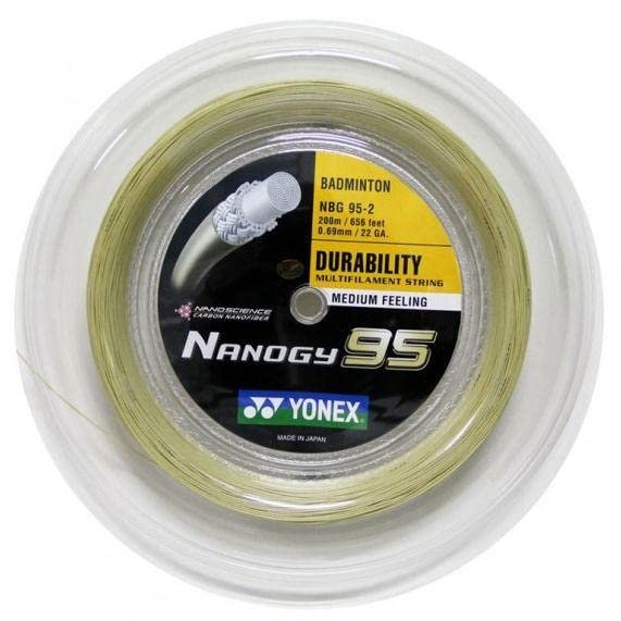 Yonex Badminton String Reel, Assorted Variety (Nanogy 95 Cosmic Gold)