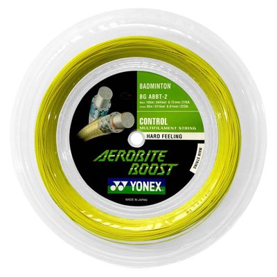 Yonex Badminton String Reel, Assorted Variety (AeroBite Boost Gray/Yellow)