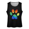 Bear Footprint with Rainbow Flag Tank Top Sleeveless T Shirt Athletic Muscle Shirts Gym Workout Yoga Tank for Men L view 4