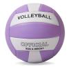 EVZOM Super Soft Volleyball Beach Volleyball Official Size 5 for Outdoor/Indoor/Pool/Gym/Training Premium Volleyballs Equipment Durability Stability Sports BallPurple/White view 1