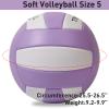 EVZOM Super Soft Volleyball Beach Volleyball Official Size 5 for Outdoor/Indoor/Pool/Gym/Training Premium Volleyballs Equipment Durability Stability Sports BallPurple/White view 4
