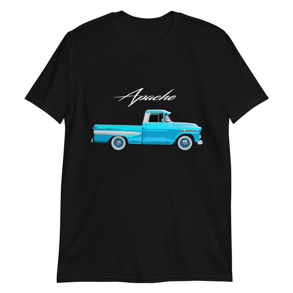 1959 Chevy Apache 31 Fleetside Antique Pickup Truck T-Shirt Black