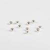 MUUNN 50pcs Tungsten Cyclops Beads for Fly Tying, Sink Deeper and Faster 5 Colors/13 Sizes Countersunk Tungsten Beads Fly Tying Beads Head Fly Tying Materials(Sliver,4.6mm) view 2