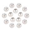 MUUNN 50pcs Tungsten Cyclops Beads for Fly Tying, Sink Deeper and Faster 5 Colors/13 Sizes Countersunk Tungsten Beads Fly Tying Beads Head Fly Tying Materials(Sliver,3.3mm) view 1