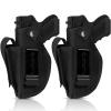 2 PACK Upgrade Universal Gun Holster for Men Women, Concealed Carry IWB OWB Pistols Holsters with Magazine Pouch Right and Left Hand Draw Fits S&W M&P Shield 9MM 380 Glock 17 19 26 43 Similar Handguns view 1