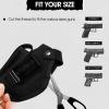2 PACK Upgrade Universal Gun Holster for Men Women, Concealed Carry IWB OWB Pistols Holsters with Magazine Pouch Right and Left Hand Draw Fits S&W M&P Shield 9MM 380 Glock 17 19 26 43 Similar Handguns view 3