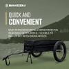 Bakcou - Folding Cargo eBike Trailer with 20" x 3" Fat Tires, Canvas Liner, Hitch, Axle Extenders & Kickstand - 150-200 lbs Capacity view 3