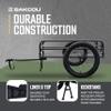 Bakcou - Folding Cargo eBike Trailer with 20" x 3" Fat Tires, Canvas Liner, Hitch, Axle Extenders & Kickstand - 150-200 lbs Capacity view 4