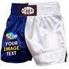 O2TEE Men Women Quick Dry Kickboxing Shorts for Gifts Plus Size, Navy White XXXL view 1