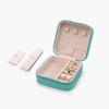 ZPROW Travel Jewelry Case, Mini Portable Jewelry Travel Boxes, Small Jewelry Organizer for Rings, Earrings, Pendants, Watches, Necklaces, Lipsticks Organizer Storage Holder Case (Cyan Blue) view 4