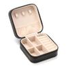 ZPROW Travel Jewelry Case, Mini Portable Jewelry Travel Boxes, Small Jewelry Organizer for Rings, Earrings, Pendants, Watches, Necklaces, Lipsticks Organizer Storage Holder Case (Black) view 1