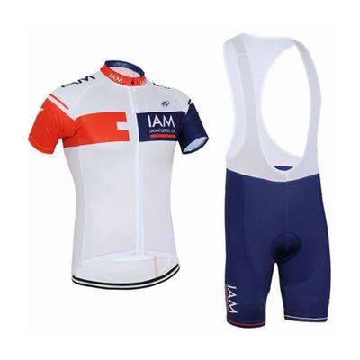 SGCIKER Retro Team IAM Cycling Jersey Set For Men,Summer Bike Shirt MTB Cycling Clothing Bib Short Kits 9D Gel Pad (3XL)