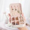 ZPROW Travel Jewelry Case, Mini Portable Jewelry Travel Boxes, Small Jewelry Organizer for Rings, Earrings, Pendants, Watches, Necklaces, Lipsticks Organizer Storage Holder Case (White) view 2