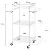 Weight Rack for Dumbbells Yoga Mat Storage Rack Home Gym Equipment Storage Rack Workout Equipment Storage Cart with Hooks for Yoga Mats, Dumbbells, Kettlebells, and Resistance Bands, White view 2