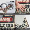 Abipuir Farmhouse Bath Rug Beware of Flying Squirrel Doormat Decor for Man Cave Man Cave Decor (Size : 65X90CM) view 3