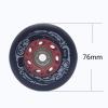 JHKJ 92A Inline Skate Wheels Replacement 72mm/76mm/80mm Speed Skate Wheels 8 Pcs with Bearings Long Lasting Formula for Skating Outside,Black,76mm view 2