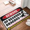 Abipuir Knock Before Entering Door Sign Beware of Bearded Dragons Rug Childrens Room Decor Front Door Inside Mat (Size : 50X80CM) view 1