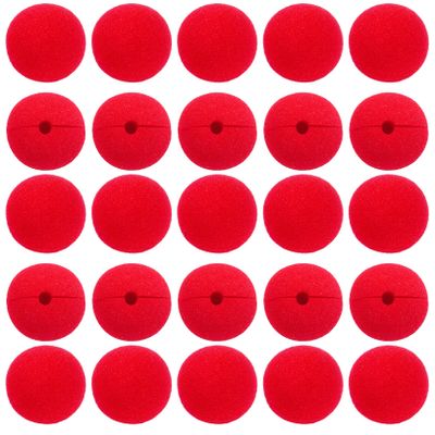 jiebor 25PCS Red Clown Nose Foam Nose Accessories for Halloween Christmas Carnival Circus Costume Decorations