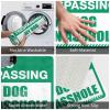 Abipuir Exterior Door Mat No Trespassing My Dog is an Assholes Rug Entrance Door Mat Welcome Rugs Front Door Indoor (Size : 65X90CM) view 2