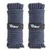 MALZE-NEWSEED Dock Lines 2 Pack 3/8" x 35' Double Braided Nylon Boat Rope with 12" Eyelets, Marine Grade Premium Mooring Lines for Docking, Navy Blue view 1
