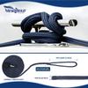 MALZE-NEWSEED Dock Lines 2 Pack 3/8" x 35' Double Braided Nylon Boat Rope with 12" Eyelets, Marine Grade Premium Mooring Lines for Docking, Navy Blue view 2