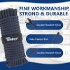 MALZE-NEWSEED Dock Lines 2 Pack 3/8" x 35' Double Braided Nylon Boat Rope with 12" Eyelets, Marine Grade Premium Mooring Lines for Docking, Navy Blue view 3
