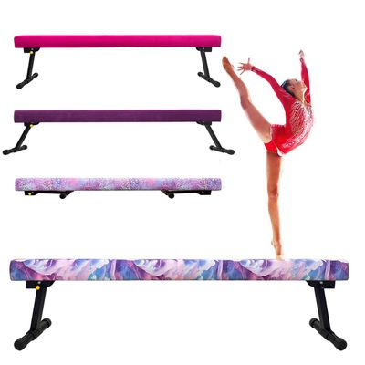 Peakpath 8FT Adjustable&Foldable Gymnastics Balance Beam,Home Gym Equipment,Easy Assembling and Storage,No Tool Require,for Kids Children Girls Training (CLOUDYPURPLE, 8FT)