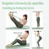 6-Tube Elastic Yoga Pedal Puller Resistance Band, Natural Latex Tension Rope AB Workout Equipment, for Abdomen/Waist/Arm/Leg Stretching Slimming Training Home Gym Fitness Equipment (Green) view 2