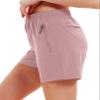 Nomolen Women's 5" Hiking Cargo Shorts Quick Dry Lightweight Athletic Outdoor Shorts for Workout with Zipper Pockets Dusty Pink XS view 2