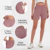 Nomolen Women's 5" Hiking Cargo Shorts Quick Dry Lightweight Athletic Outdoor Shorts for Workout with Zipper Pockets Dusty Pink XS view 4