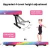 Sealoha 8ft Ultrasimple Adjustable&Foldable Balance Beam,High-Low Floor Beam Suede Gymnastics Equipment, Gymnastics Beam for Training&Professional HomeTraining (Gym Beam, Starlight, 8ft) view 3