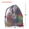 GSE Games & Sports Expert Grey 30"x40" Heavy Duty Mesh Drawstring Bag, Extra Large Sports Equipment Bag with Shoulder Strap for Soccer, Basketballs, Volleyballs, Footballs, Swimming Gear, Laundry view 2