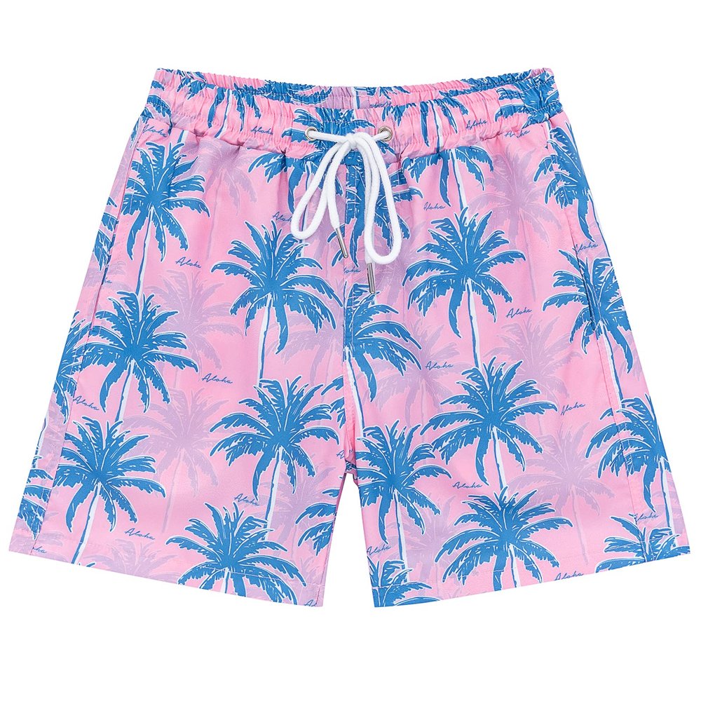 techcity Boys Swim Trunks, Quick Dry Beach Swim Shorts Little Boys Bathing Suit Swimsuit with Mesh Lining, 3-14 Years