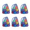 GSE Games & Sports Expert Blue 30"x40" Heavy Duty Mesh Drawstring Bag, Extra Large Sports Equipment Bag with Shoulder Strap for Soccer, Basketballs, Volleyballs, Footballs, Swimming Gear, Laundry view 1